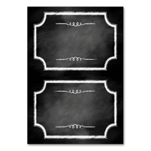 Tarjeta De Mesa Faux Chalkboard Tented Name Place Cards