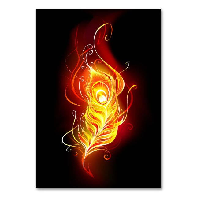 Tarjeta De Mesa Feather Peacock (Anverso)