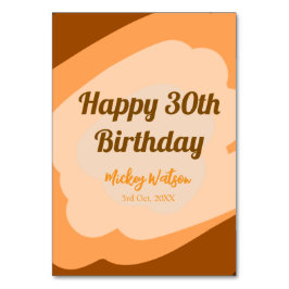 Tarjeta De Mesa Feliz 30 cumpleaños otoño rústico de Halloween de 