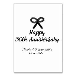 Tarjeta De Mesa Feliz 50 aniversario agregar nombre de la pareja f