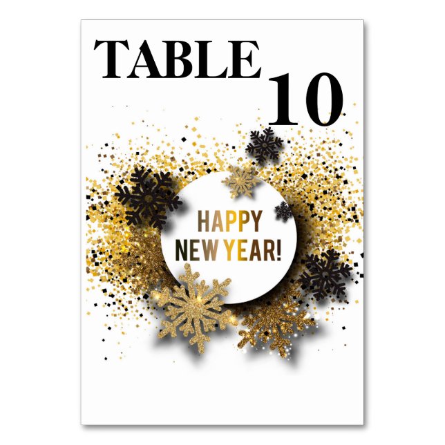 Tarjeta De Mesa Feliz Año Nuevo (Anverso)