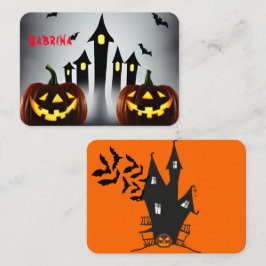 Tarjeta De Mesa Feliz Halloween Trucos Linterna de Jack Espeluznan