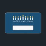 Tarjeta De Mesa Feliz Hanukkah| Sencillo y moderno saludo de velas<br><div class="desc">Este es un diseño sencillo,  minimalista y moderno de los candelabros de Menorá o del templo.</div>