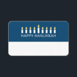 Tarjeta De Mesa Feliz Hanukkah| Sencillo y moderno saludo de velas<br><div class="desc">Este es un diseño sencillo,  minimalista y moderno de los candelabros de Menorá o del templo.</div>