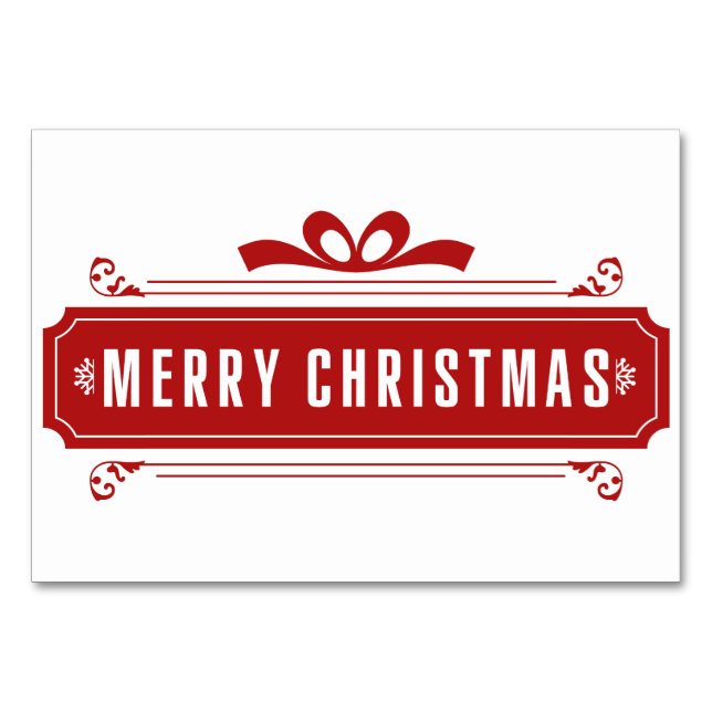 Tarjeta De Mesa Feliz Navidad (Anverso)
