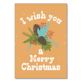 Tarjeta De Mesa Feliz Navidad Decoración