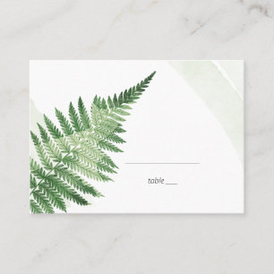 Tarjeta De Mesa Fern verde minimalista