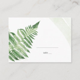 Tarjeta De Mesa Fern verde minimalista
