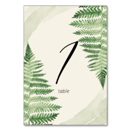 Tarjeta De Mesa Fern verde minimalista