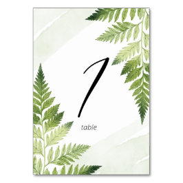 Tarjeta De Mesa Fern verde minimalista