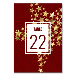 Tarjeta De Mesa FESTIVE STARS Holiday Blessings Personalizable Bla