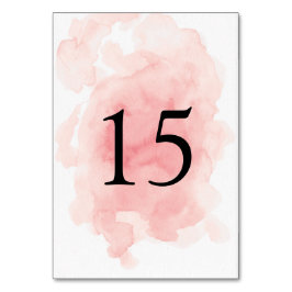 Tarjeta De Mesa Ficha de número de tabla de Boda rosado