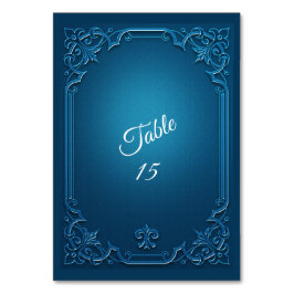 Tarjeta De Mesa Fiesta de Boda Geométrica Turquesa Vintage