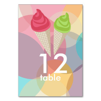 Tarjeta De Mesa Fiesta de helados