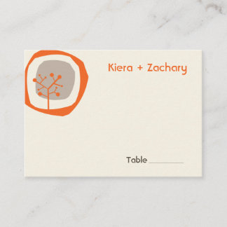Tarjeta De Mesa Fiesta de la Boda de Otoño Moderno del Anillo de l