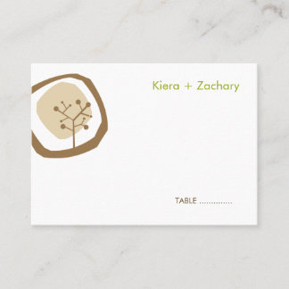 Tarjeta De Mesa Fiesta de la Boda de Otoño Moderno del Anillo de l