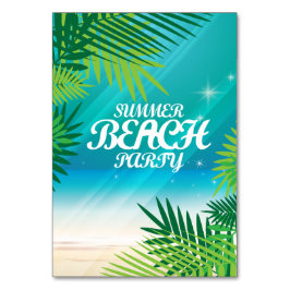 Tarjeta De Mesa Fiesta de Summer Beach