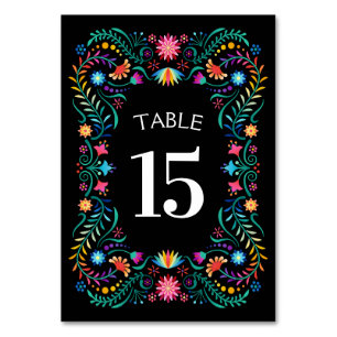 Tarjeta De Mesa Fiesta Floral Birthday Shower Boda