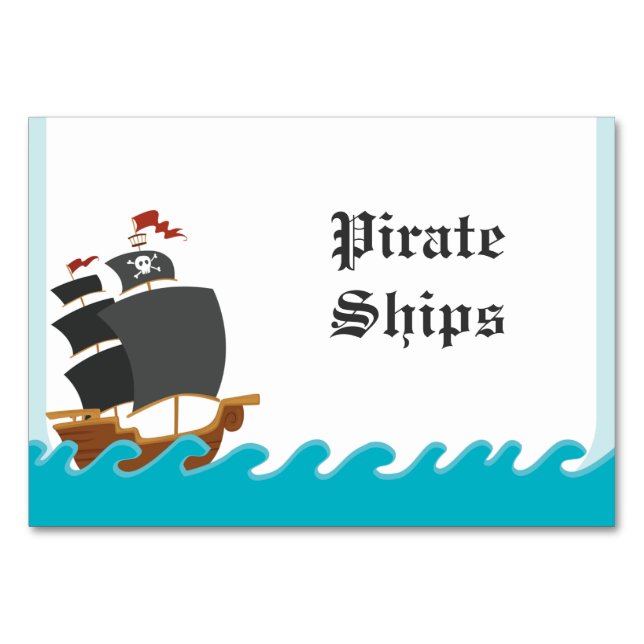 Tarjeta De Mesa Fiesta pirata (Anverso)