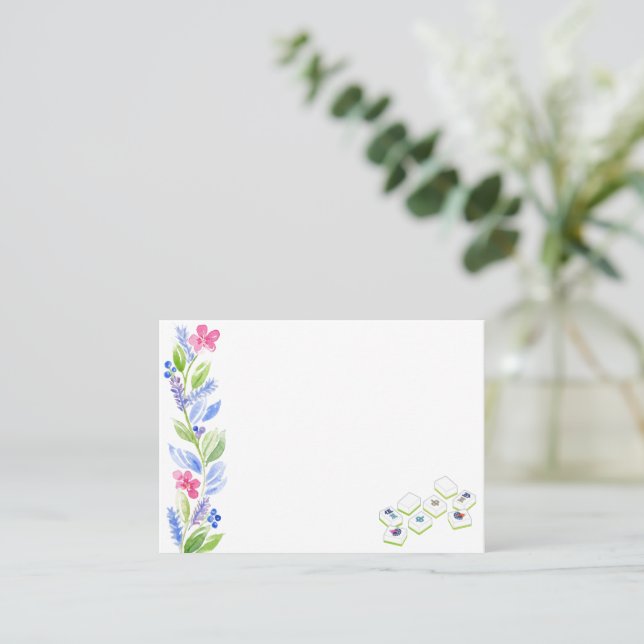 Tarjeta De Mesa Flor acuática de Mahjong (Anverso de pie)