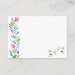 Tarjeta De Mesa Flor acuática de Mahjong