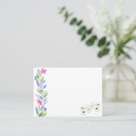 Tarjeta De Mesa Flor acuática de Mahjong