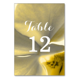 Tarjeta De Mesa Flor artística en tonos amarillos - Boda