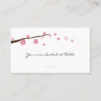 Tarjeta De Mesa flor de cerezo; asiento de mesa boda