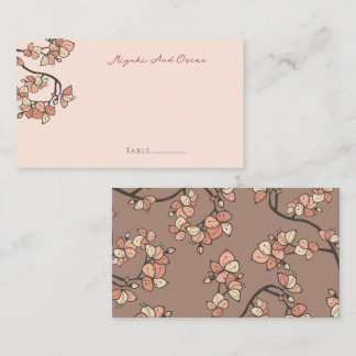 Tarjeta De Mesa Flor de cerezo rosa Primavera Flores asiáticas Bod