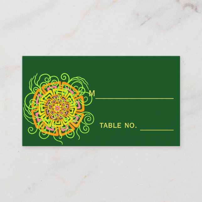 Tarjeta De Mesa Flor de cítricos flor rústica moderna floral (Anverso)