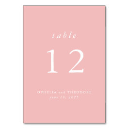 Tarjeta De Mesa Flor de flores silvestres color de agua rosa elega