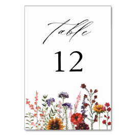 Tarjeta De Mesa Flor de girasol y flores silvestres