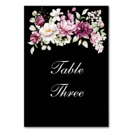 Tarjeta De Mesa Flor de Peonía Romántica en Flor