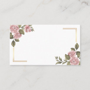 Tarjeta De Mesa Flor de Peonía Rosa Floral Partido de Boda de Vera