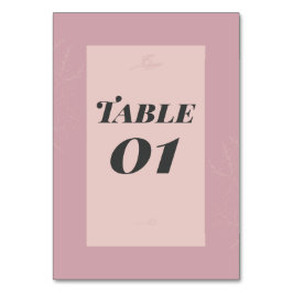 Tarjeta De Mesa Flor de Satén