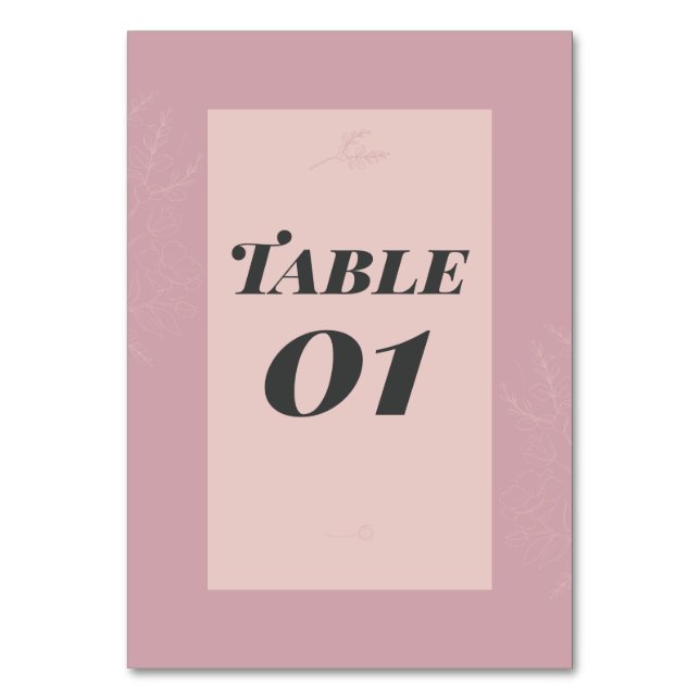 Tarjeta De Mesa Flor de Satén (Anverso)