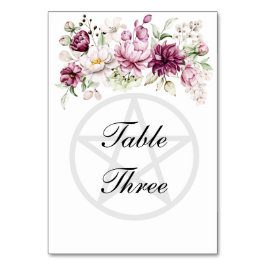 Tarjeta De Mesa Flor Romántica Peonía Pentáculo