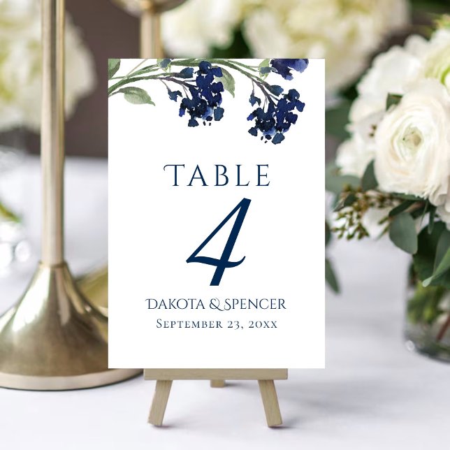 Tarjeta De Mesa Flor salvaje | Flores de jardín azul clásicas (Subido por el creador)