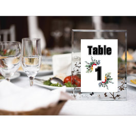 Tarjeta De Mesa Flor silvestre | Acuarela | Único