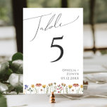 Tarjeta De Mesa Flor silvestre colorida | Número de tabla<br><div class="desc">Esta flor silvestre colorida | el número de la mesa es perfecto para su boda de verano boho arcoiris simple y caprichoso. Los florales de color rosa, amarillo, naranja y dorado, brillantes y encantados, le dan a este producto el aspecto de un minimalista y elegante jardín de primavera hippie vintage....</div>