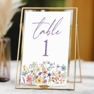 Tarjeta De Mesa Flor silvestre Flores Florales Boda Jardín Floral