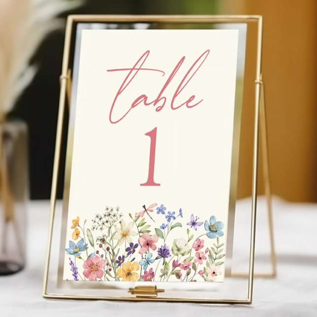 Tarjeta De Mesa Flor silvestre Flores Florales Boda Jardín Floral (Subido por el creador)