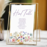 Tarjeta De Mesa Flor silvestre Flores Florales Cabeza de boda de j<br><div class="desc">¡Esto es una flor silvestre Flores Florales Jardín Floral Cabecera de mesa Rótulo con Nombres!</div>