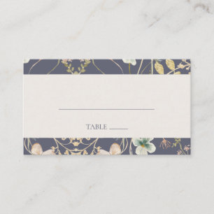 Tarjeta De Mesa Flor silvestre primavera   Boda Púrpura Polvorient