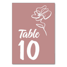 Tarjeta De Mesa Flora rosa rosa rosa rosada moderna y elegante