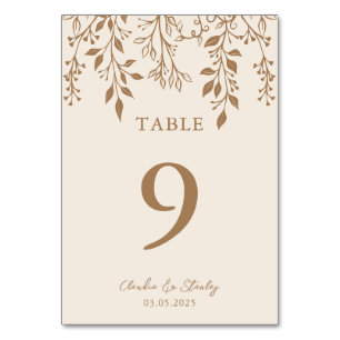 Tarjeta De Mesa Floración colgante Foliage cálido Romántico Boho E