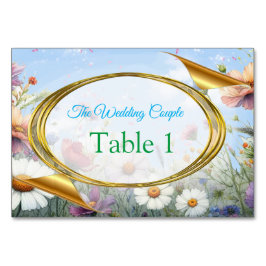 Tarjeta De Mesa Floraciones de primavera y verano florecientes