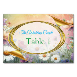 Tarjeta De Mesa Floraciones de primavera y verano florecientes