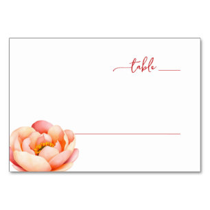 Tarjeta De Mesa Floral Acuarela Pastel Serena