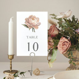 Tarjeta De Mesa Floral de bodas de jardín
